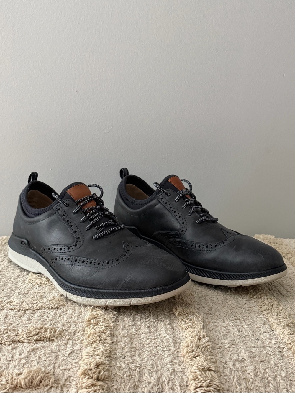 Johnston &  Murphy XC4 Lancer $170 Men's Wingtip Dress Shoes Size 10,Navy Nubuck